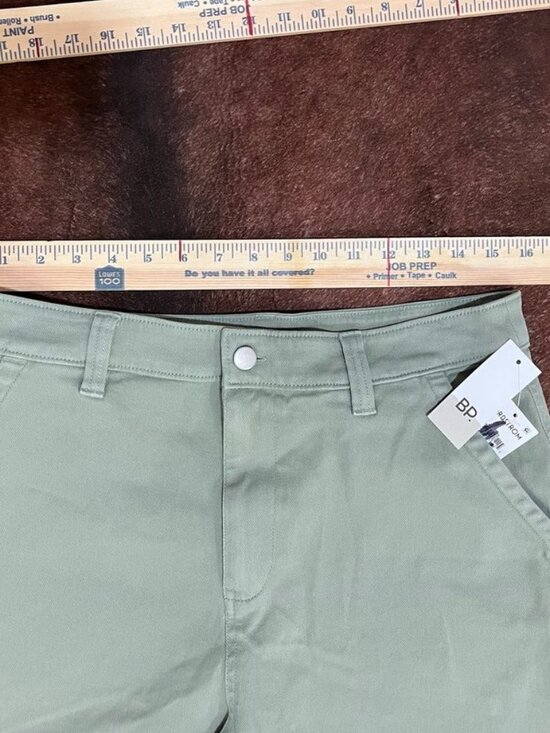 BP High Waist Wide Leg Stretch Twill Pants Green Halo Sage Women’s 12 - Picture 7 of 12